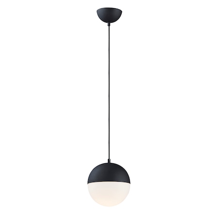 Et2 Half Moon 1-Light 7.75" Wide Black Mini Pendant E20361-92BK